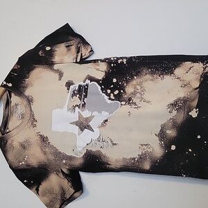 The Sticker Box Texas acid wash style mens shirt S